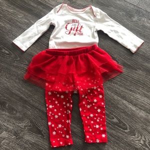 Red & White “Best Gift Ever” matching outfit